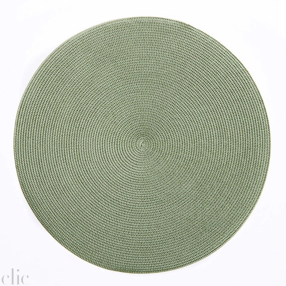 Round Placemat in Moss, from Deborah Rhodes