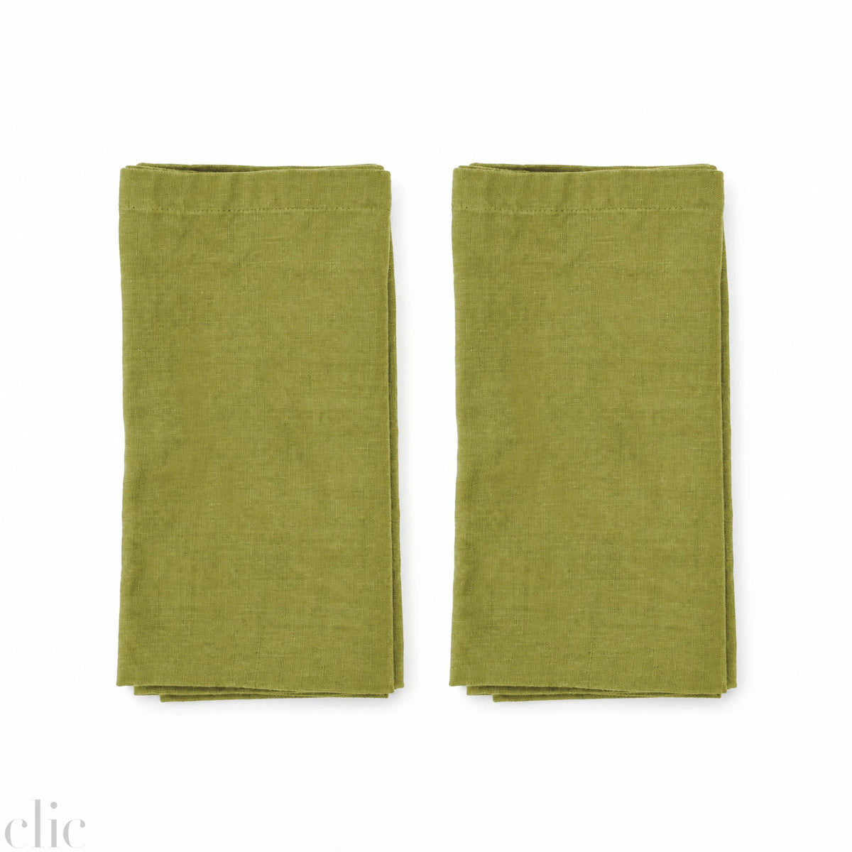 Moss Green Napkins Set of 2, from Linen Tales