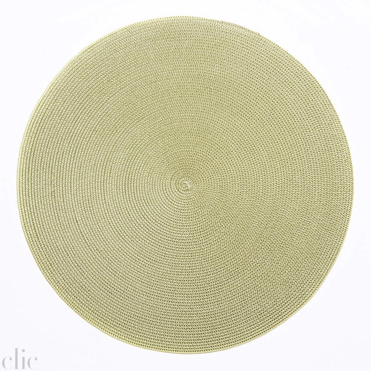 Round Placemat in Moss & Canary, from Deborah Rhodes