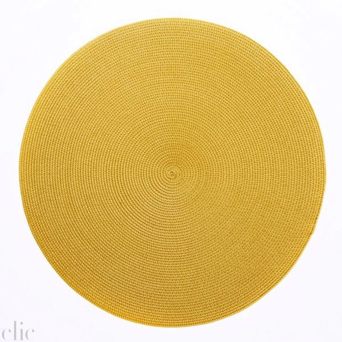Round Placemat in Mustard, from Deborah Rhodes