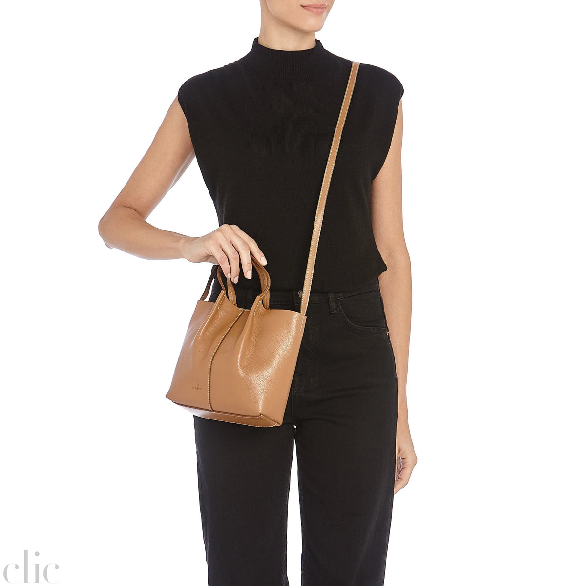 Nina Crossbody Bag in Gianduia, from IL Bisonte