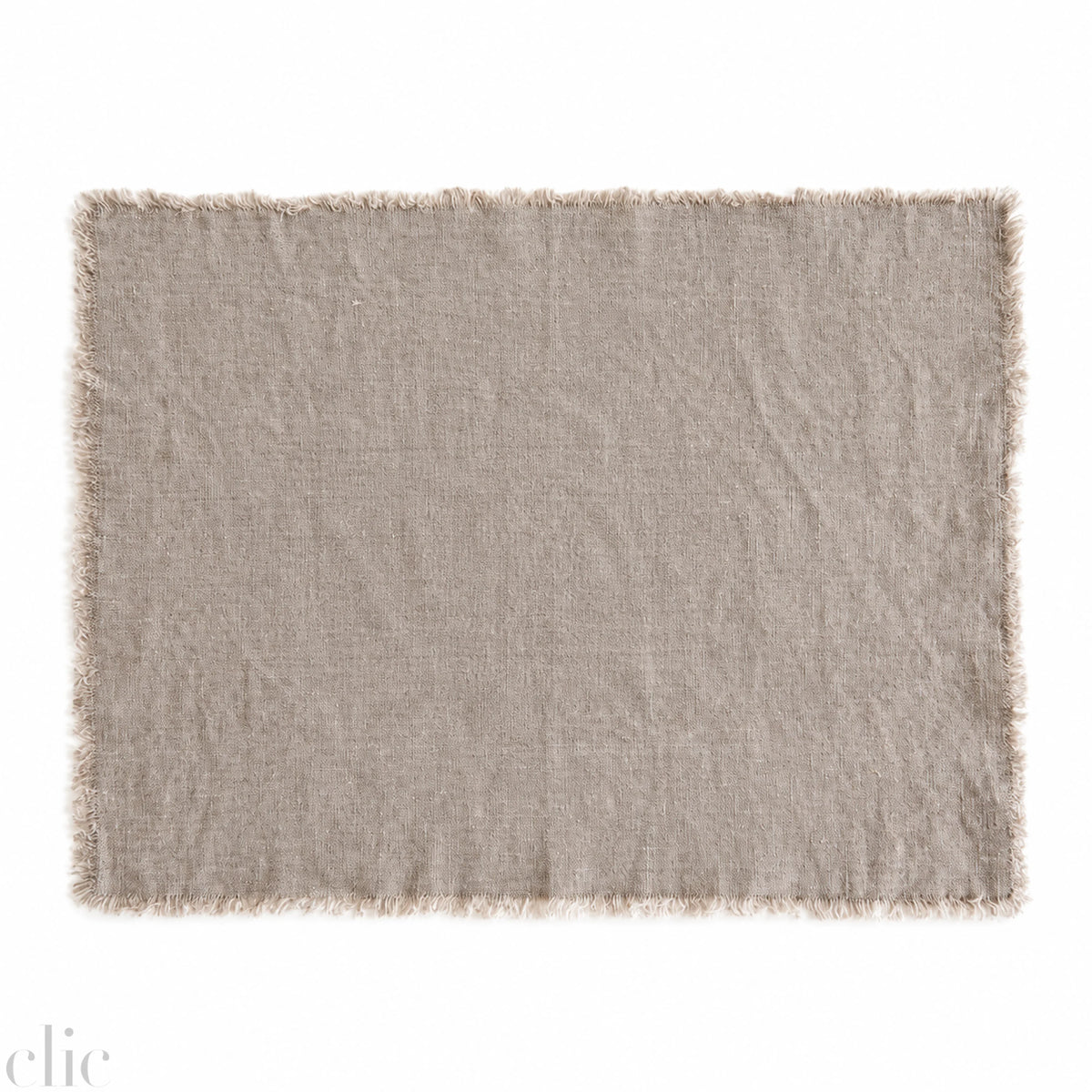 Natural Linen Placemat with Fringes, from Linen Tales