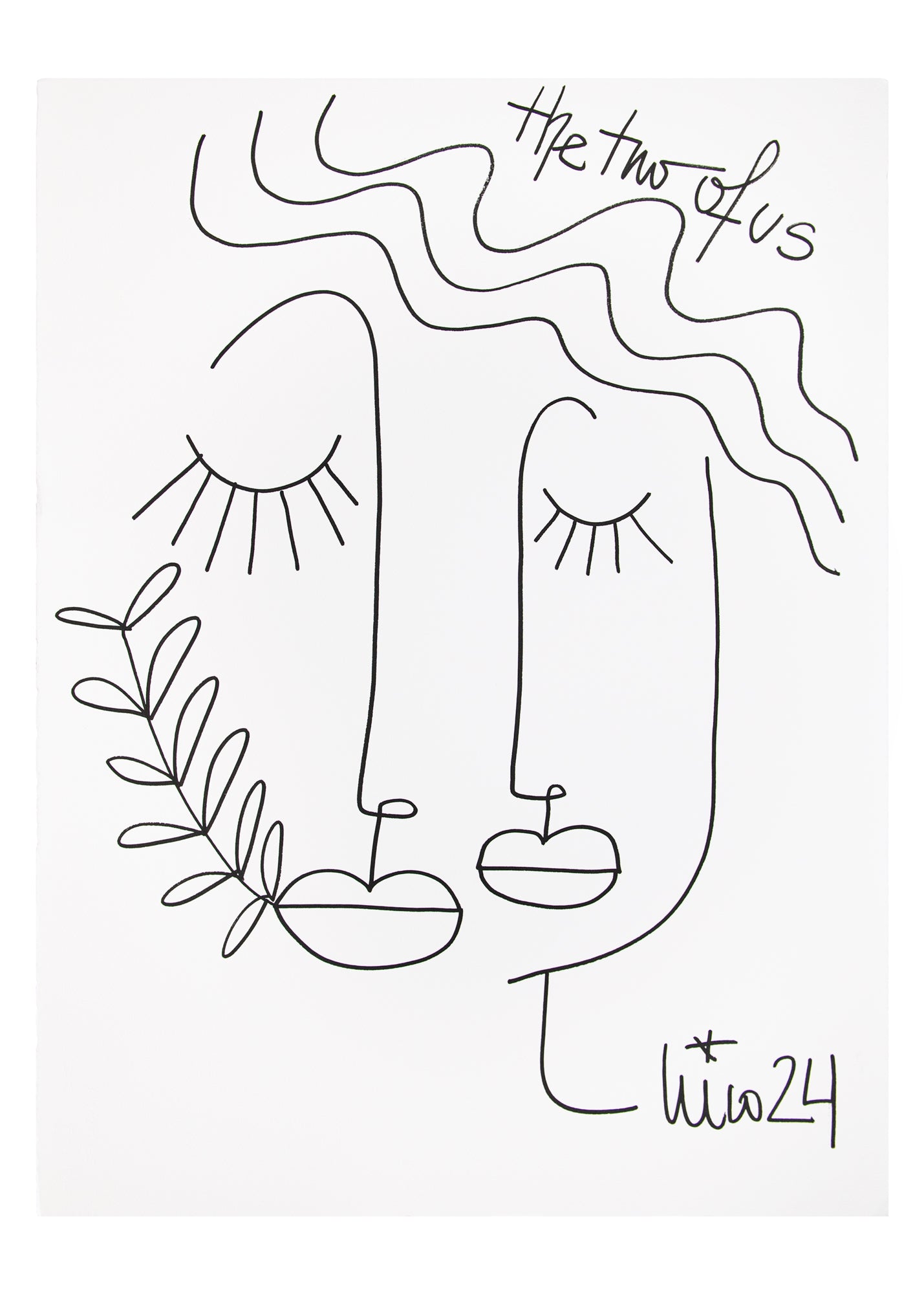 Large Visage 8 in Black & White, by Nicolette Schouten