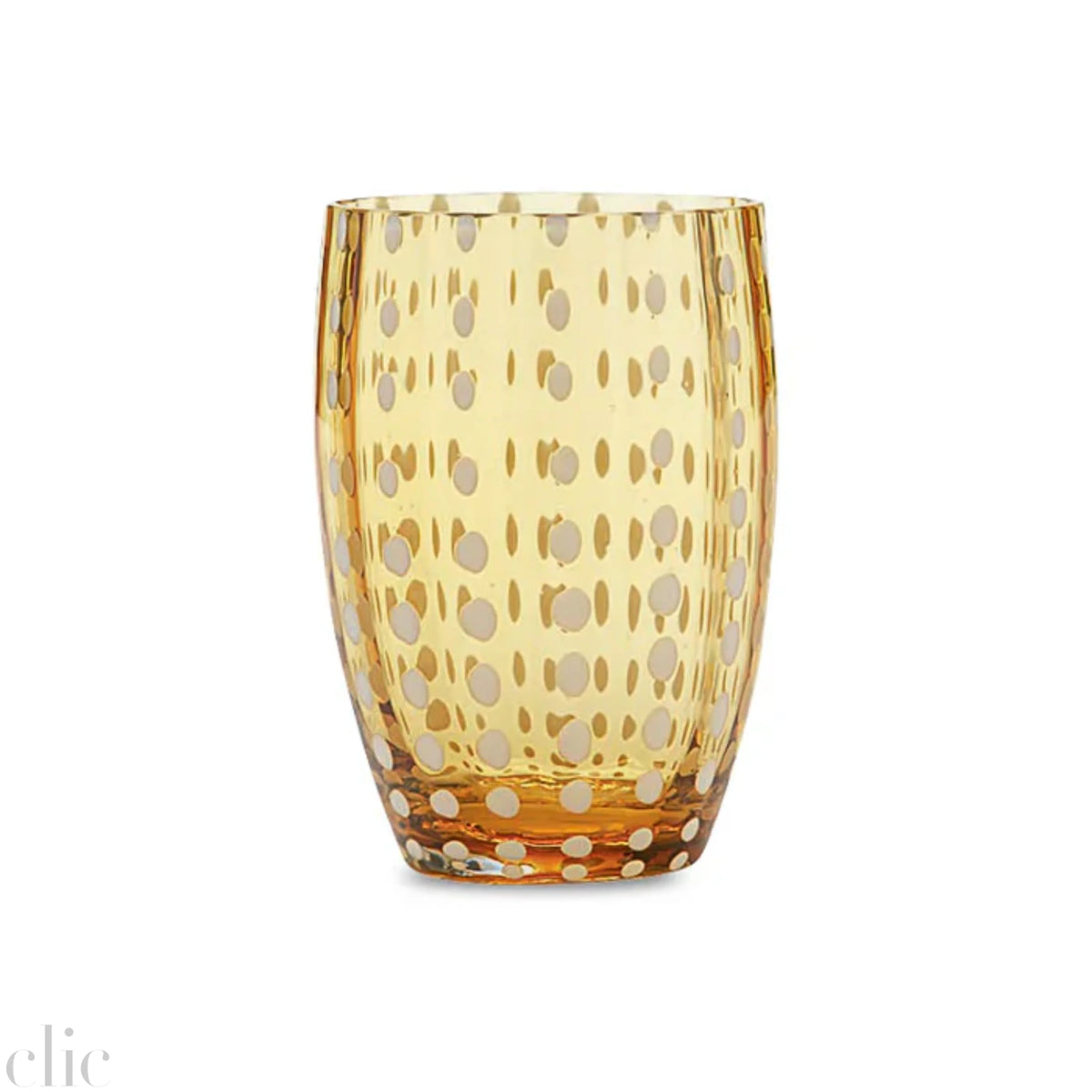 Perle Tumbler in Amber, from Zafferano