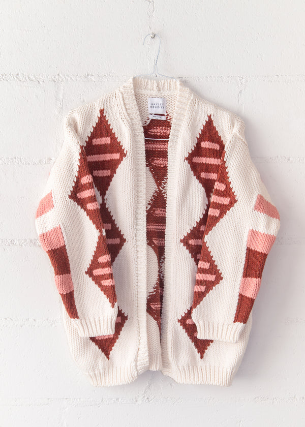 Nomad Cotton Intarsia Long Cardigan, from Hayley Menzies