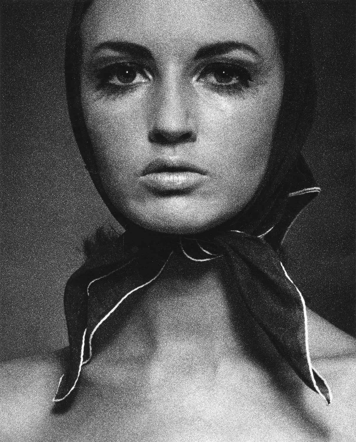 November Girl - With scarf close up by Sam Haskins