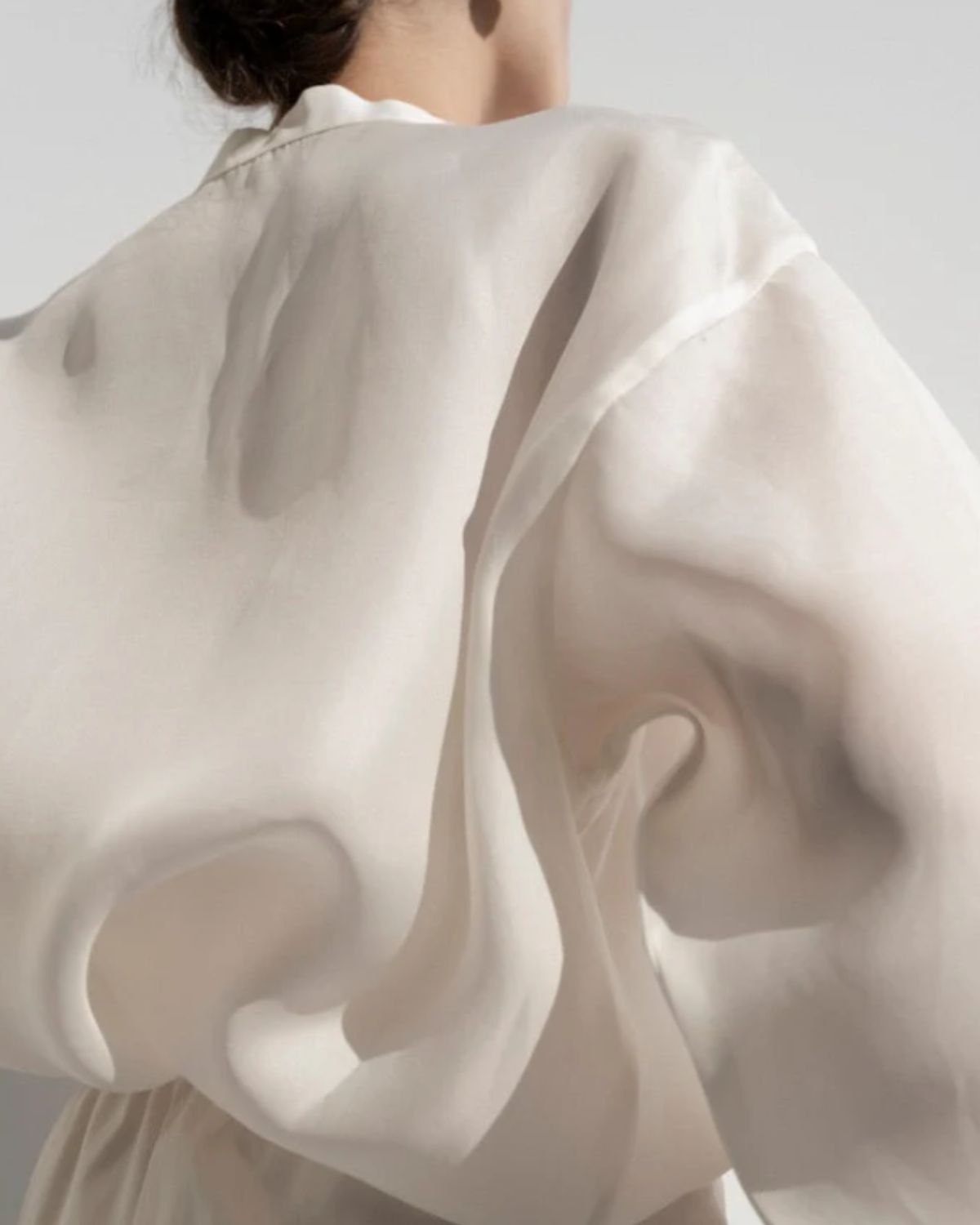 Oversize Draped Sheath Top in Ecru, from Modern Weaving