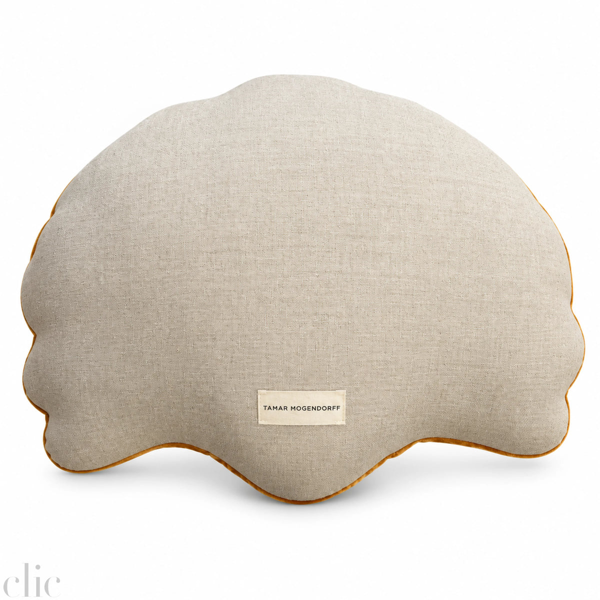 Large Shell Pillow in Peacock