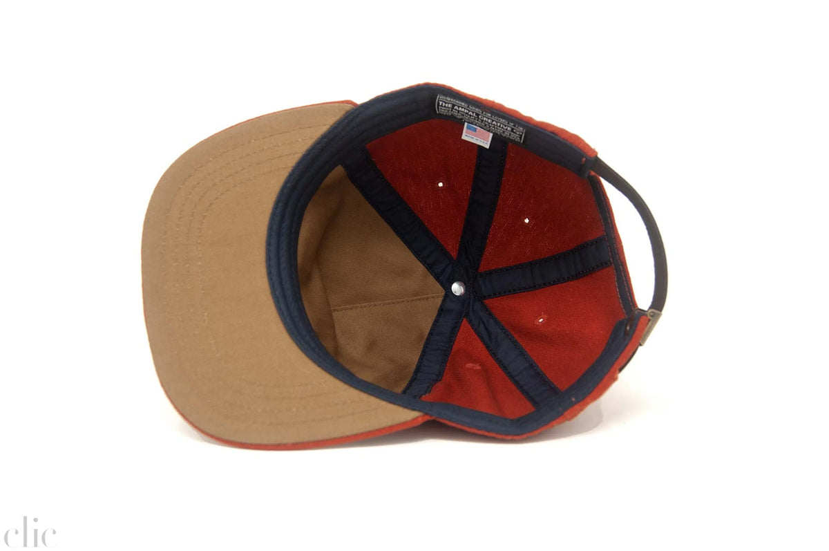 On The Road Strapback Hat in Red and Yellow
