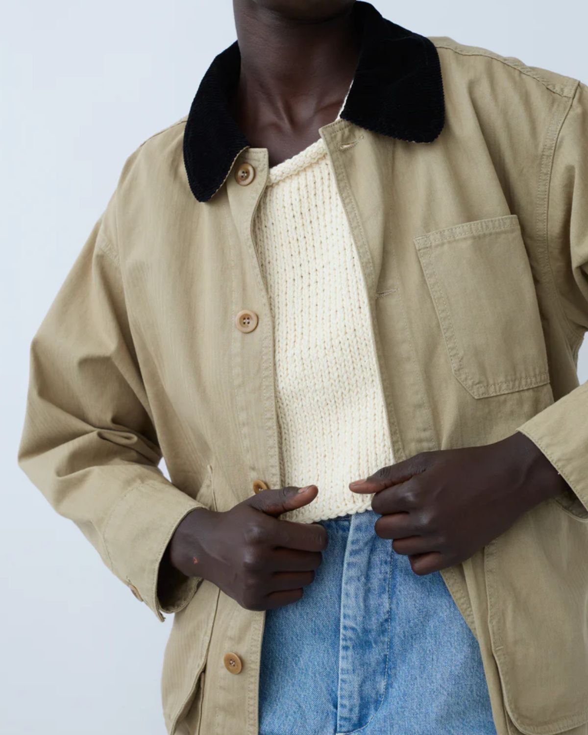 Painter Coat in Ecru, from Shaina Mote