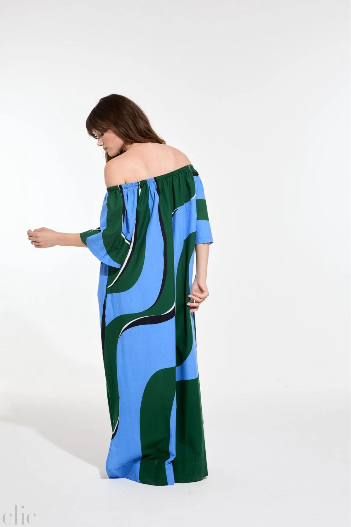 Palao Madone Dress in Teal, from Mapoesie
