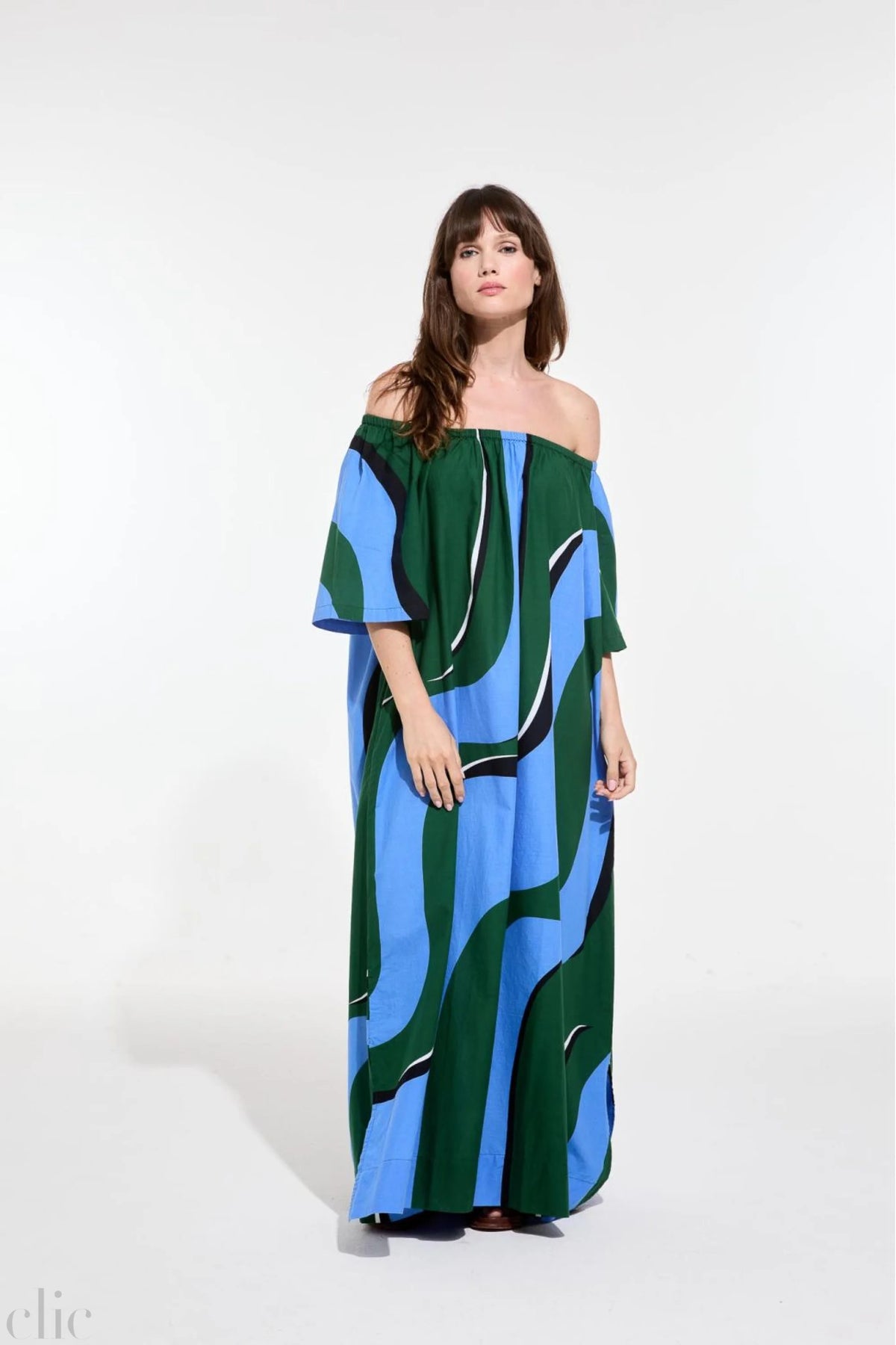 Palao Madone Dress in Teal, from Mapoesie