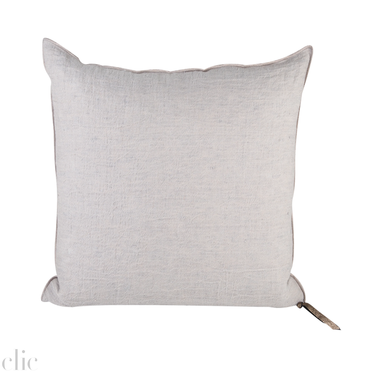 Crumpled Washed Linen Pillow 20"X20" in Perle, from Maison De Vacances