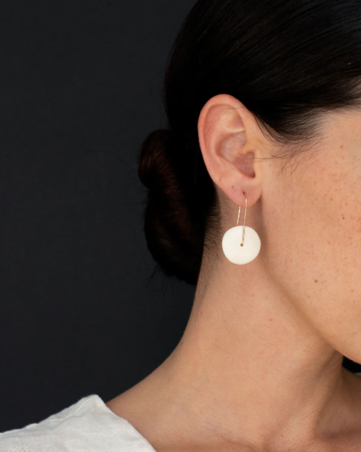 Petite Carved Horn Earrings, from Mary Macgill