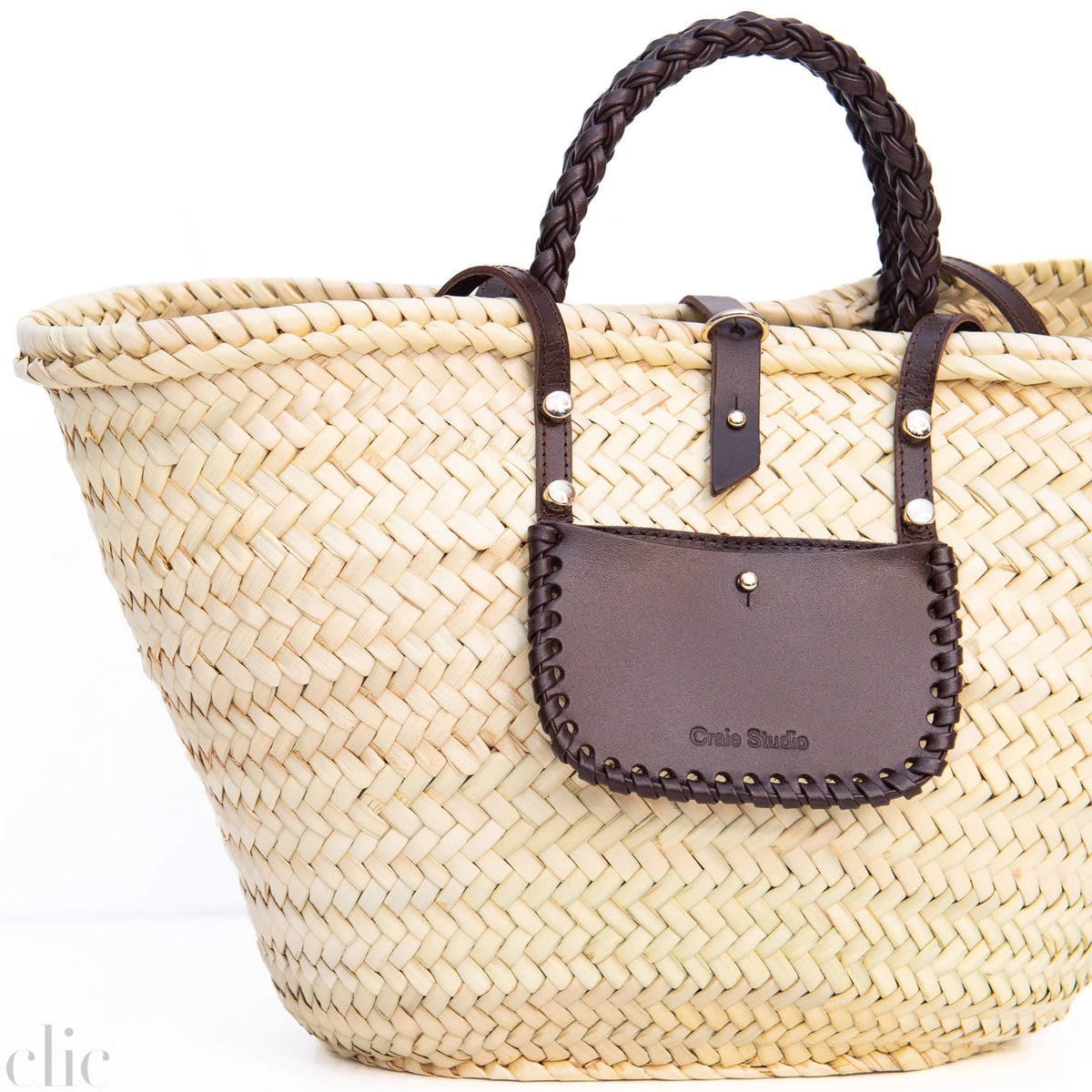 Panier Spiral Bag in Chocolate, from Craie Studio