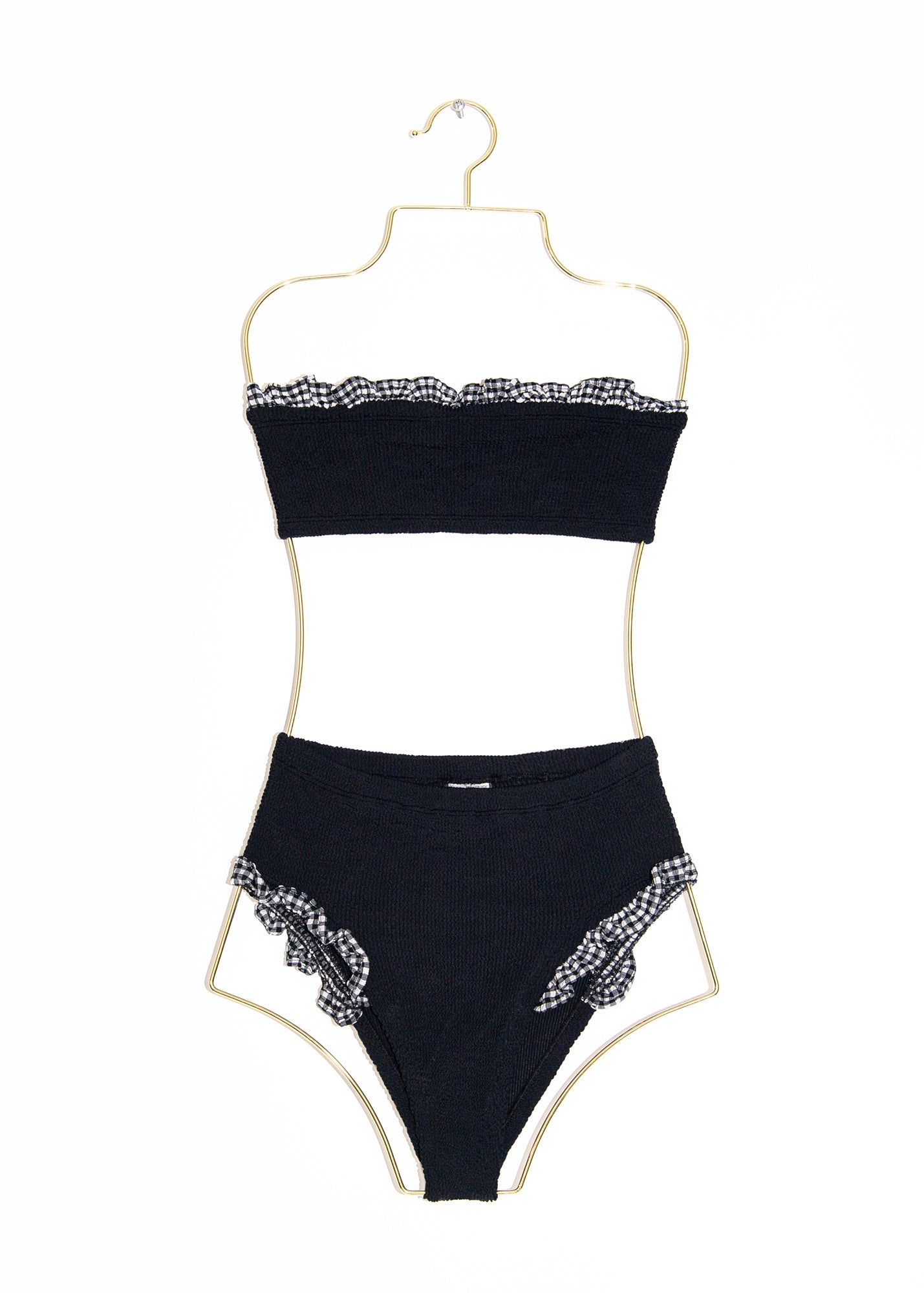 Peggy Bikini in Black Gingham, from Hunza G