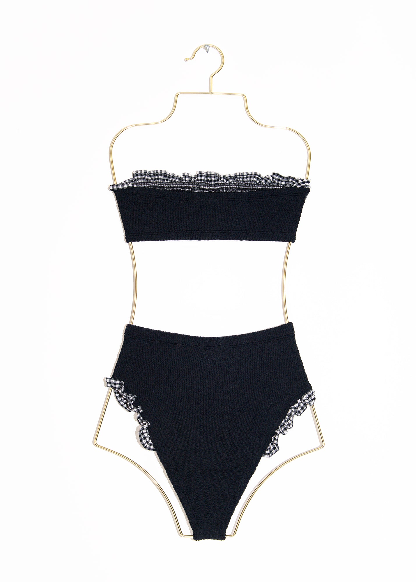 Peggy Bikini in Black Gingham, from Hunza G