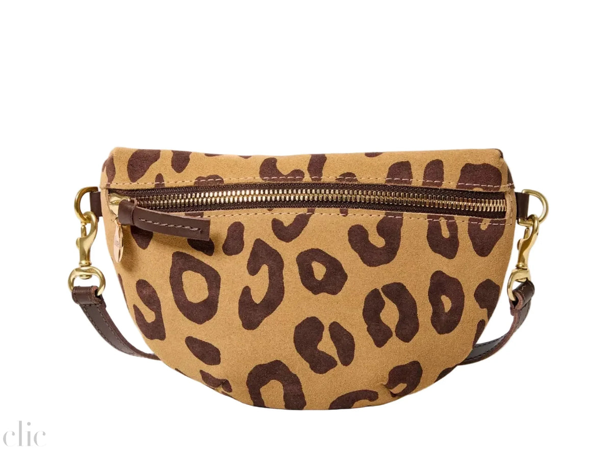 Petite Suede Fanny in Lark Brown, from Clare V