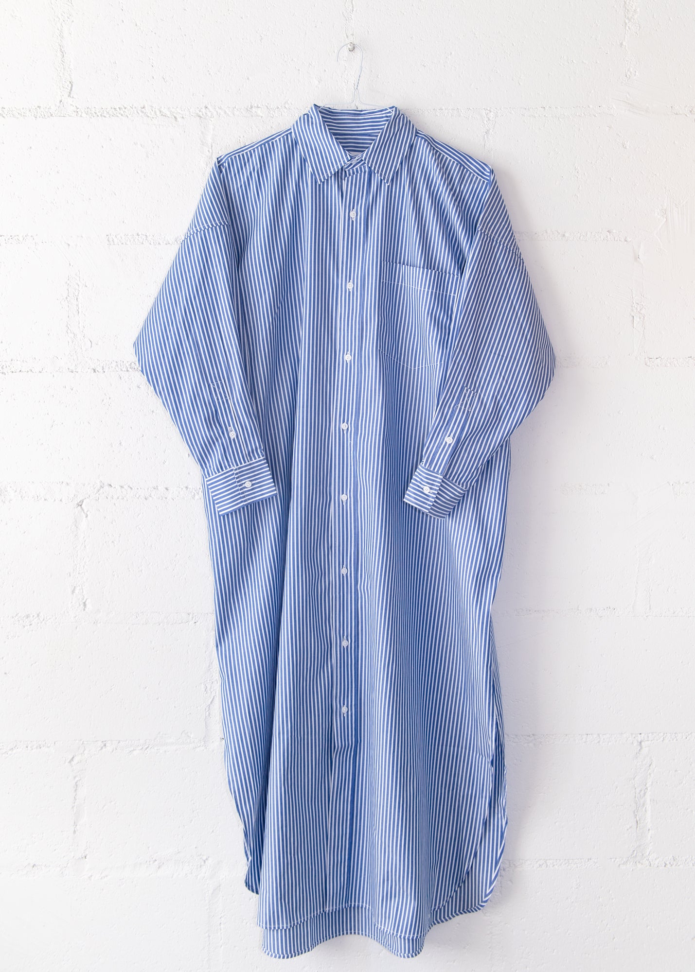 Phoebe Shirt Dress in Navy Stripes, from Mamene