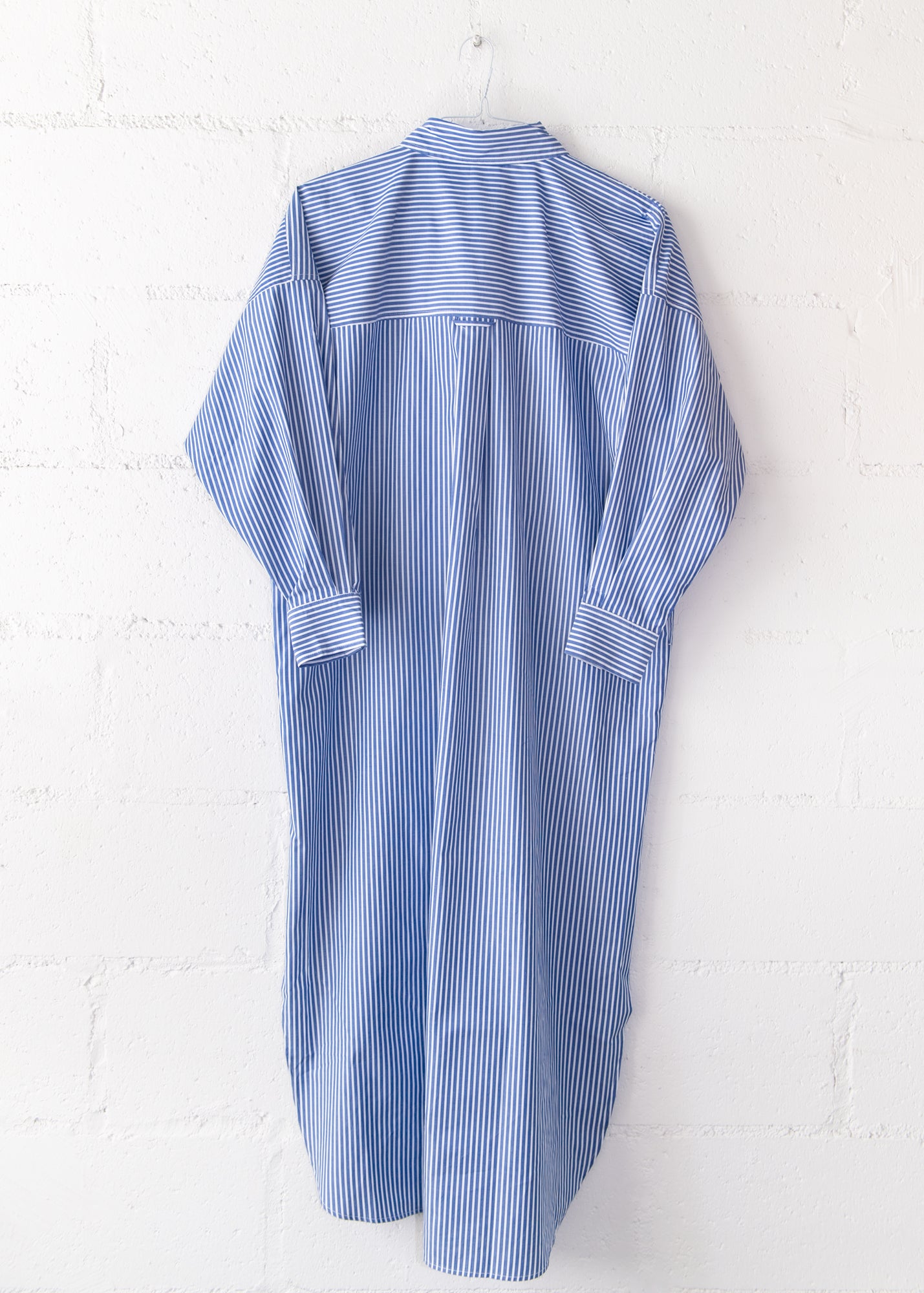 Phoebe Shirt Dress in Navy Stripes, from Mamene
