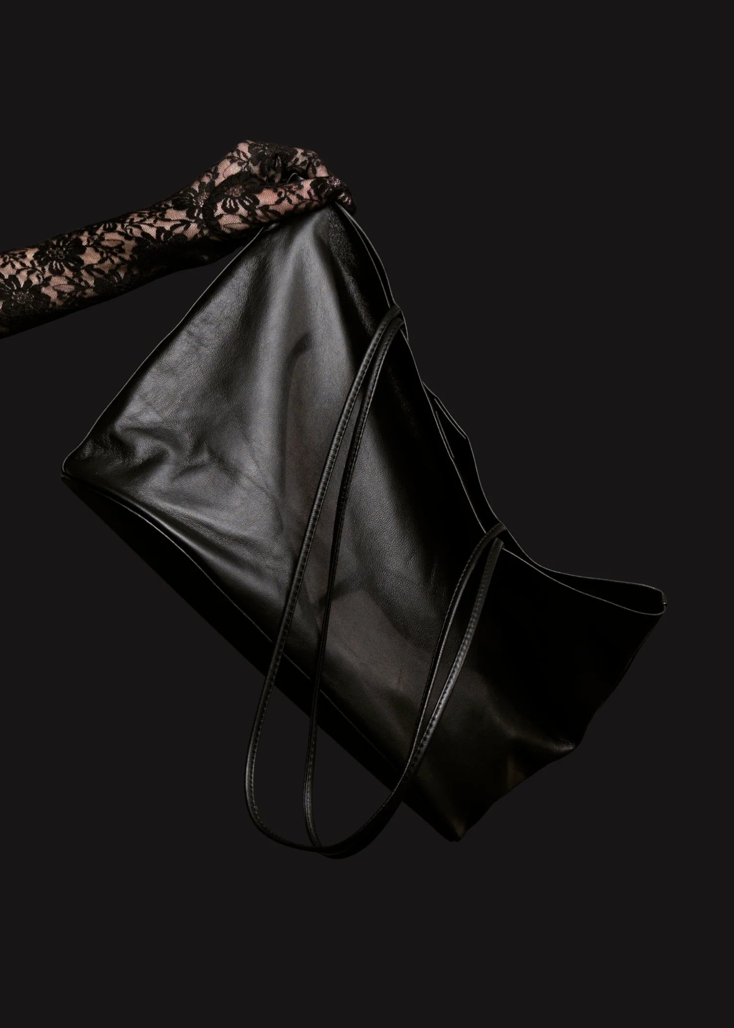 Large Relaxed Oval Tote in Black, from Modern Weaving