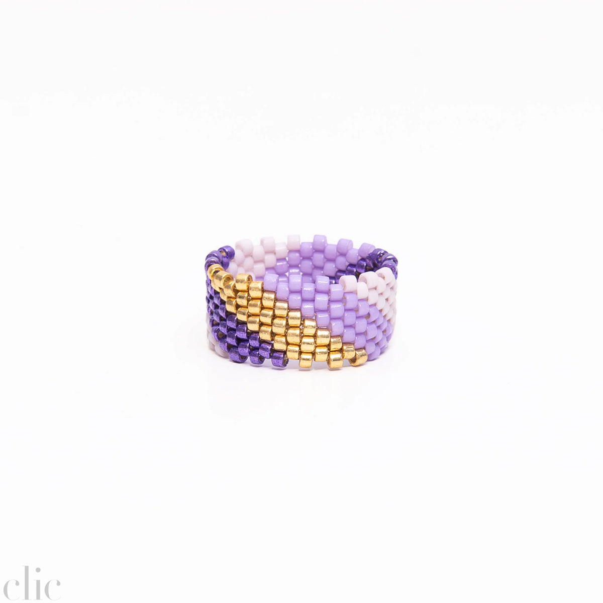 Miyuki Ring 2 in Purple, from Mercado