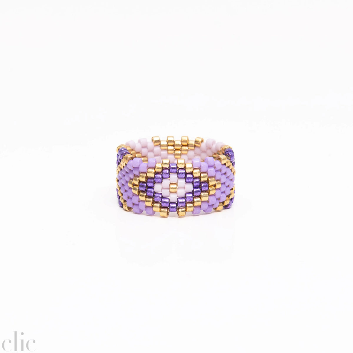 Miyuki Ring 3 in Purple, from Mercado