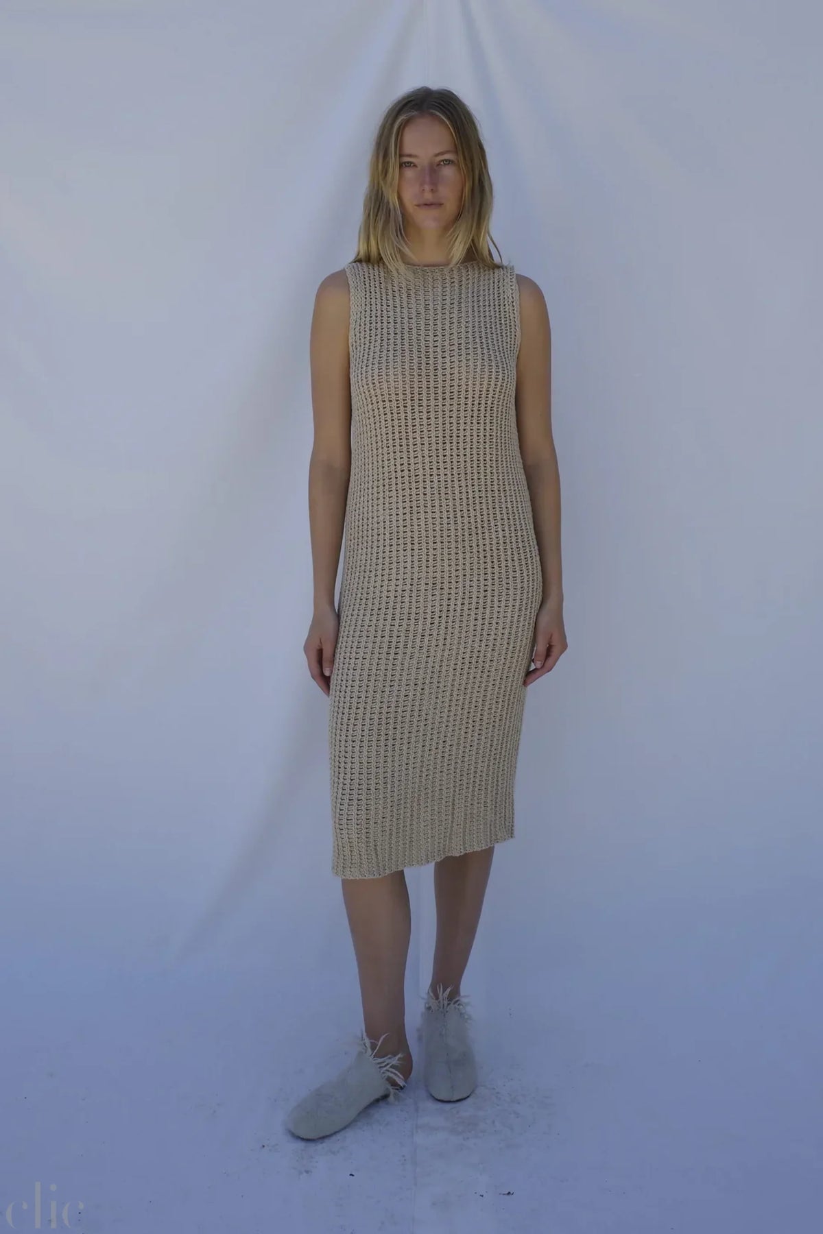 Rae Knit Dress in Sand, from Emma Rothkopf