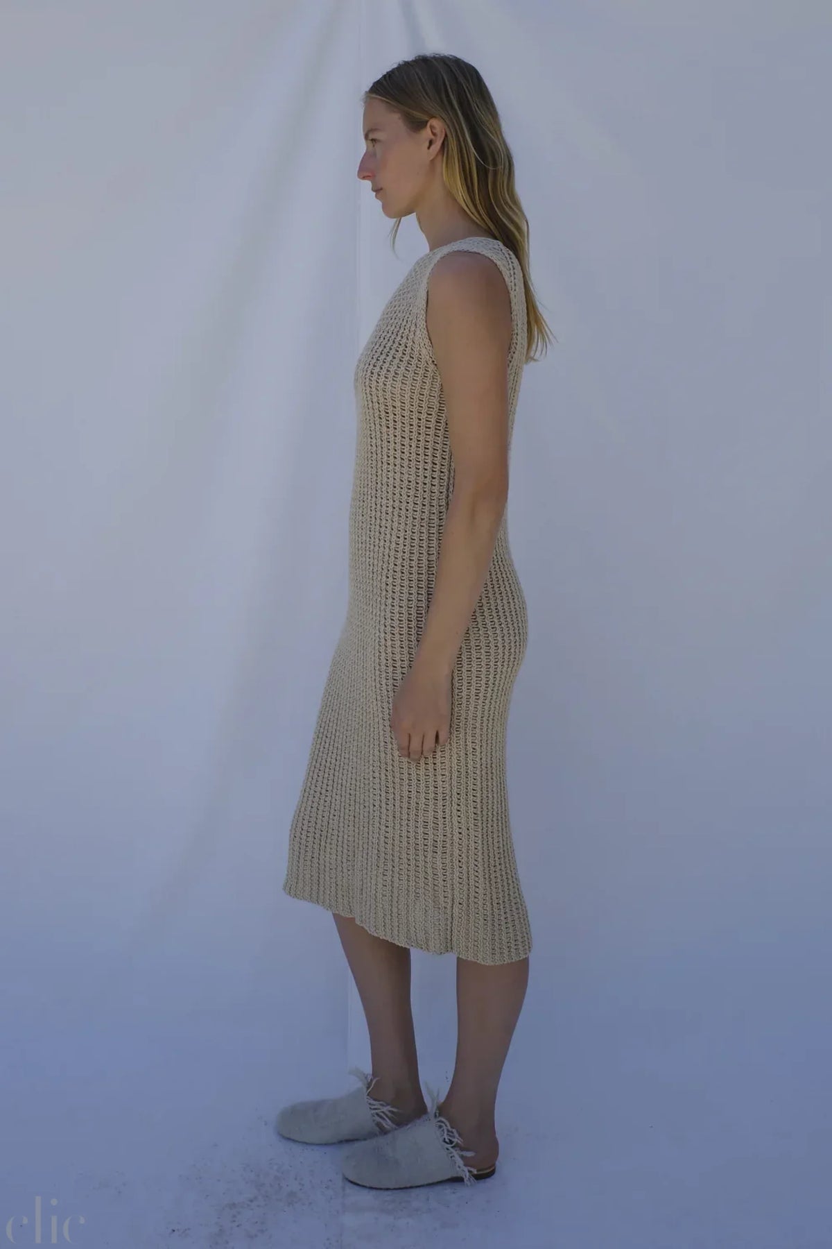 Rae Knit Dress in Sand, from Emma Rothkopf