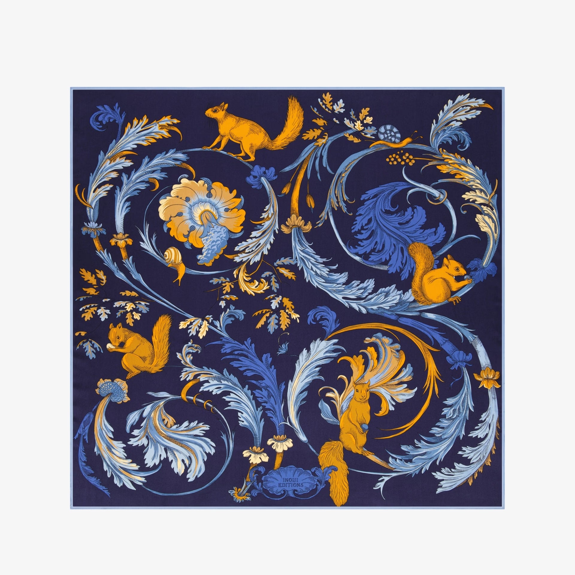 Carre 100 Rococo in Navy, from Inoui Editions