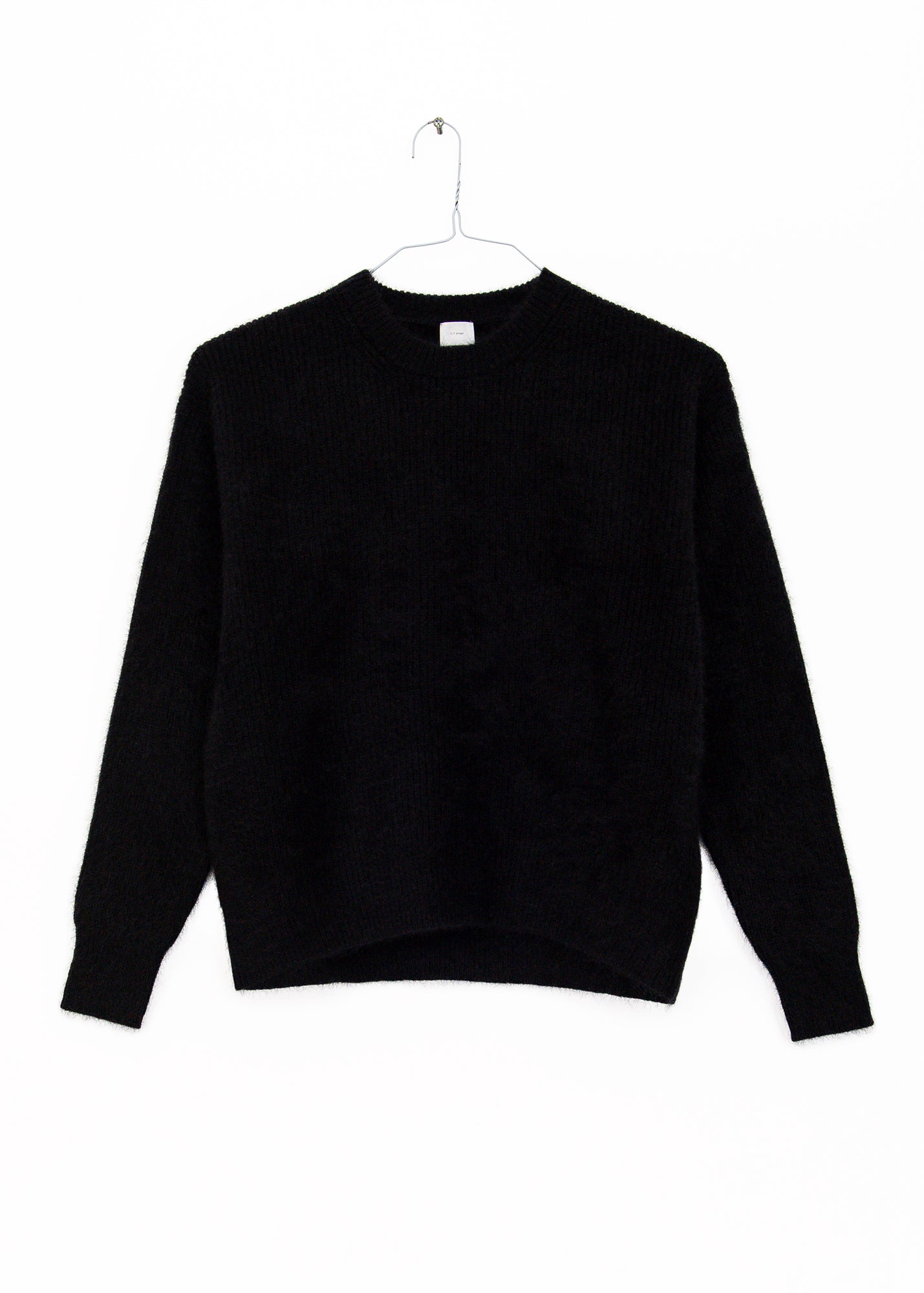 Raccoon Fox Crewneck Pullover in Black, from C.T.plage