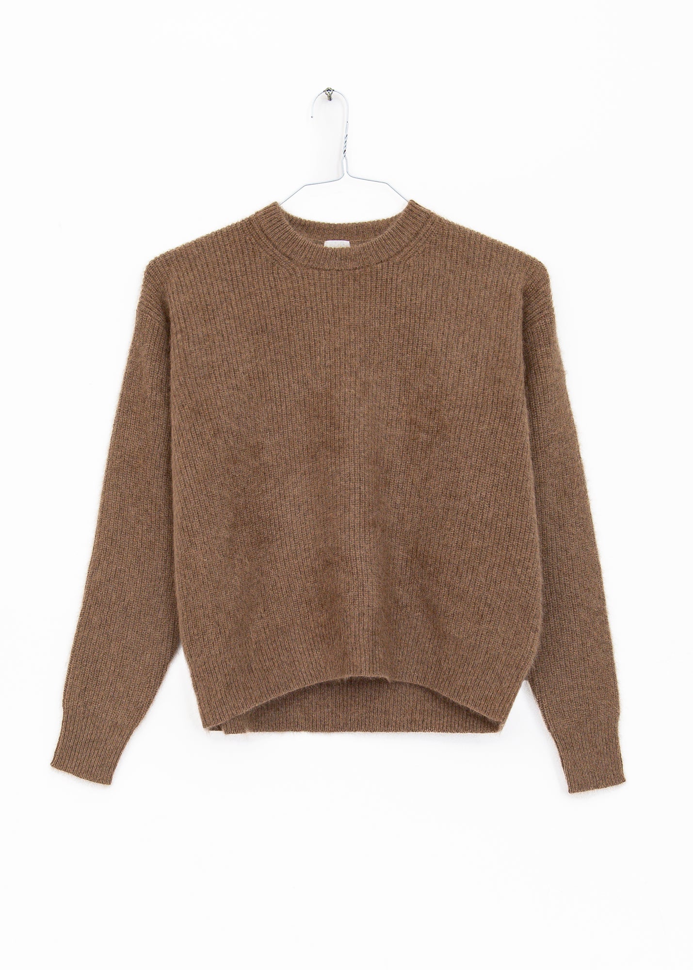 Raccoon Fox Crewneck Pullover in Camel, from C.T.plage