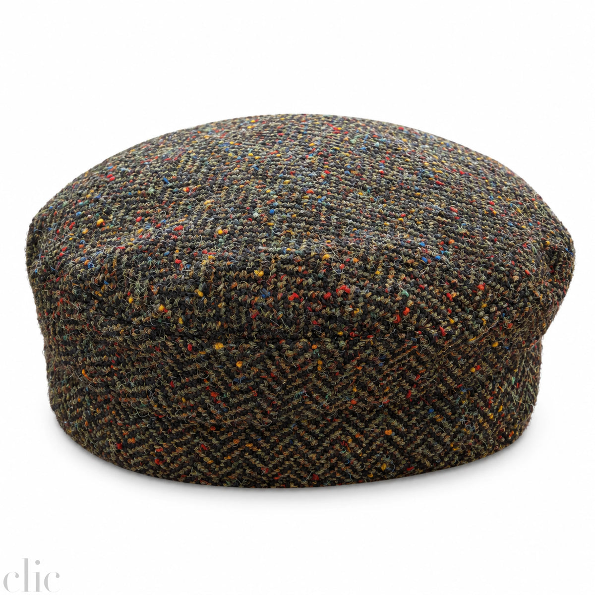 Skipper Tweed Herringbone Cap in Brown and Khaki, from Hanna Hats