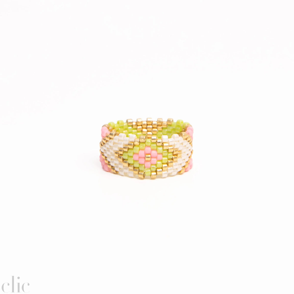 Miyuki Ring 2 in Pink, from Mercado