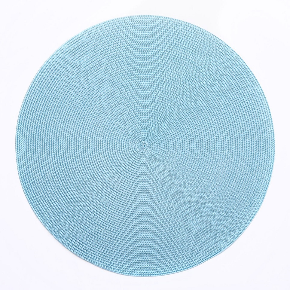 Round Placemat in Aqua, Deborah Rhodes