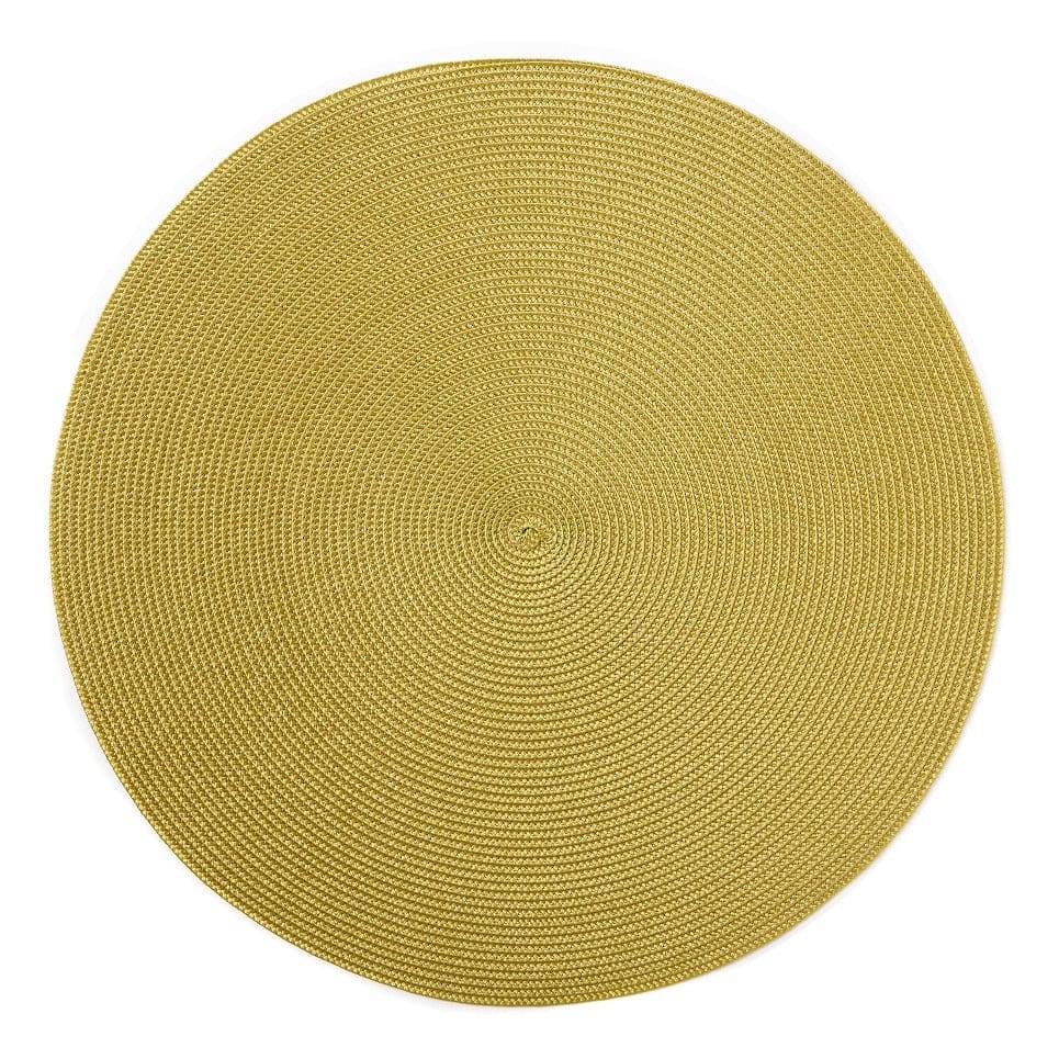 Round Placemat in Gold and Avocado, Deborah Rhodes