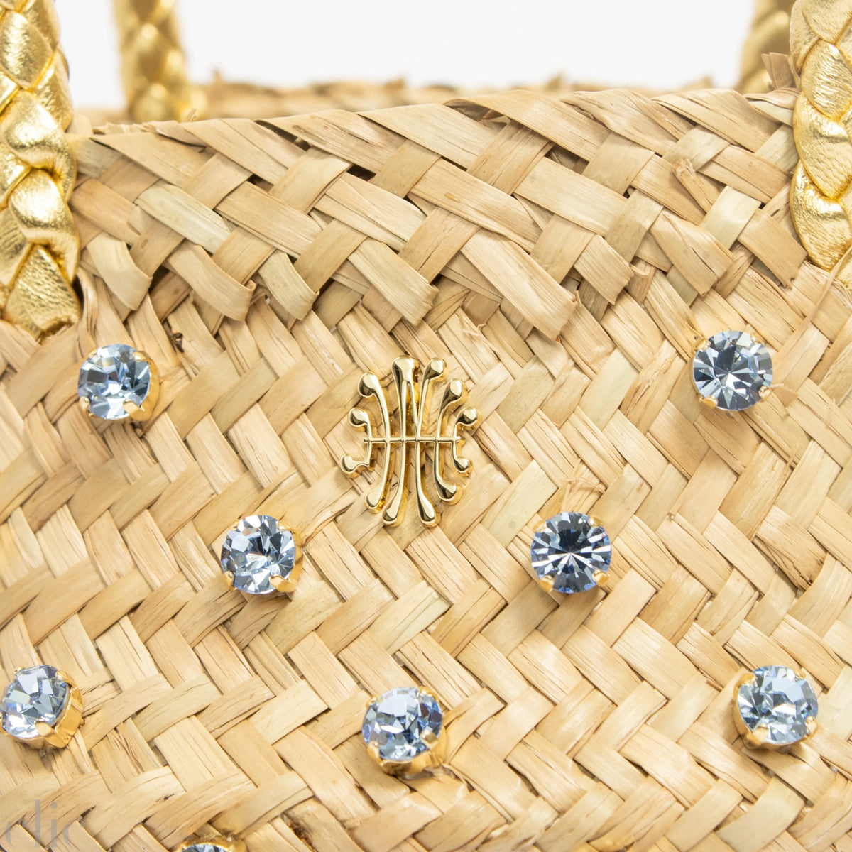 Nina Double Golden Sorbet Bag in Light Sapphire, from Le Nine