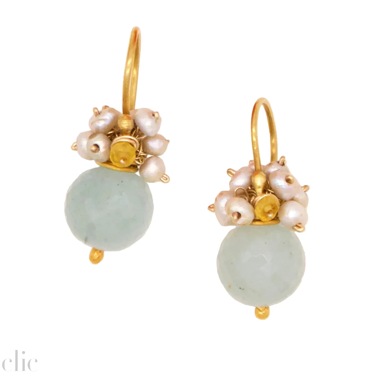 Aquamarine Sky Fringe Earrings, from Riversong