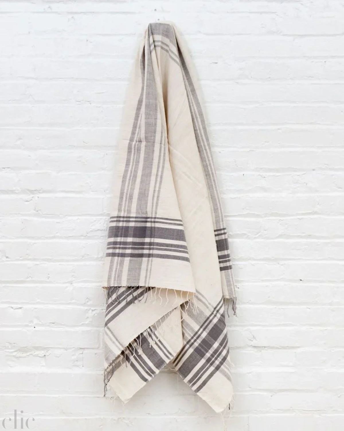 Cabin Hatch Cotton Throw Blanket in Grey, from Creative Women