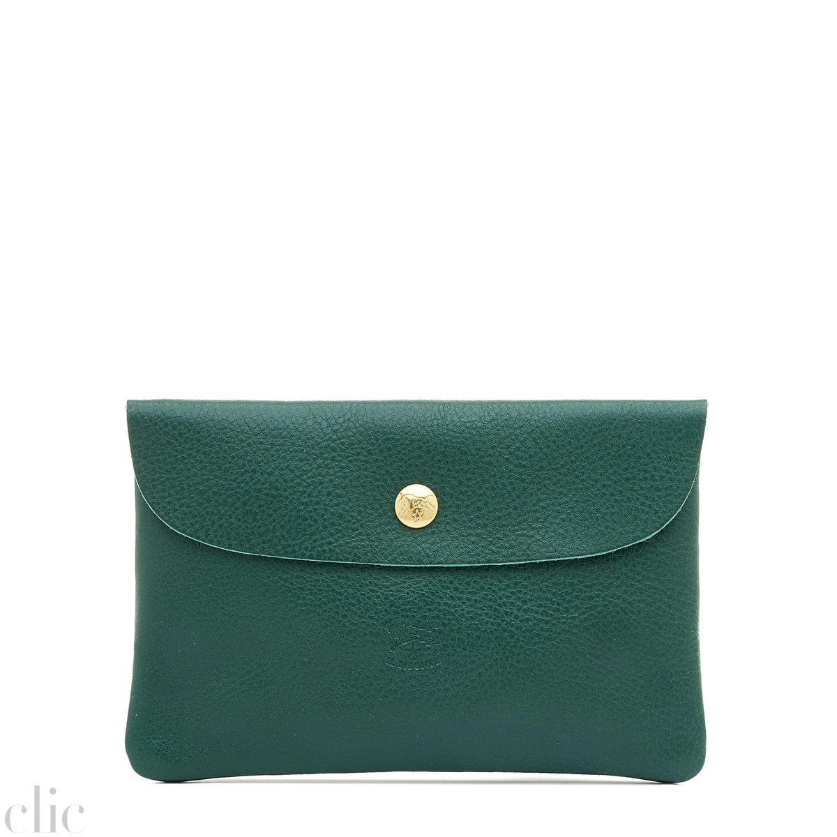 Envelope Case in Green Oleandro, from IL Bisonte
