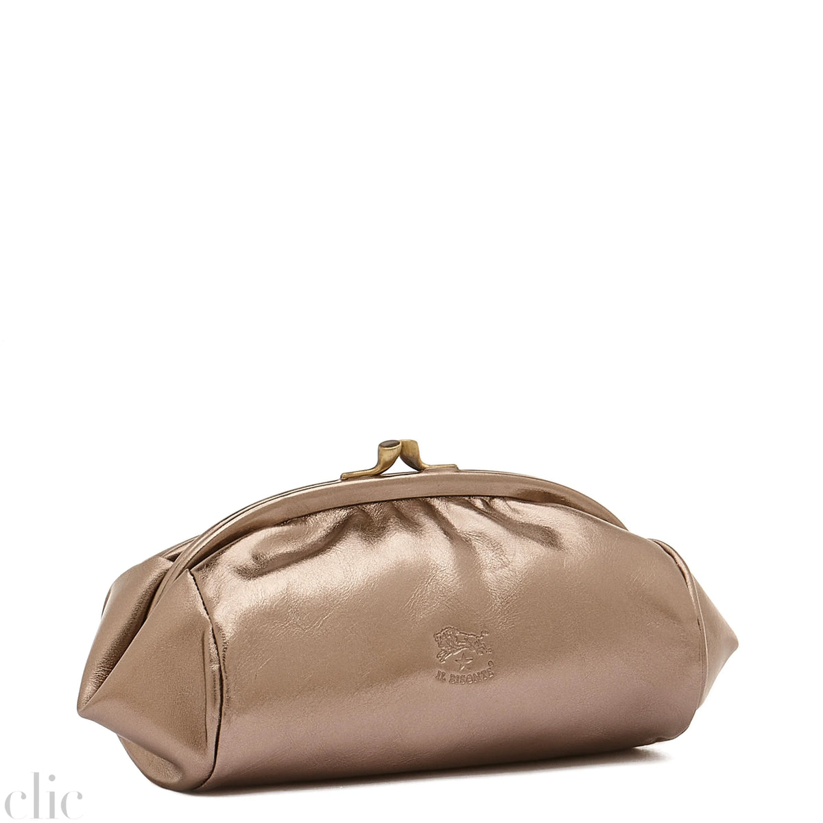 Beauty Case in Metallic Bronze, from IL Bisonte