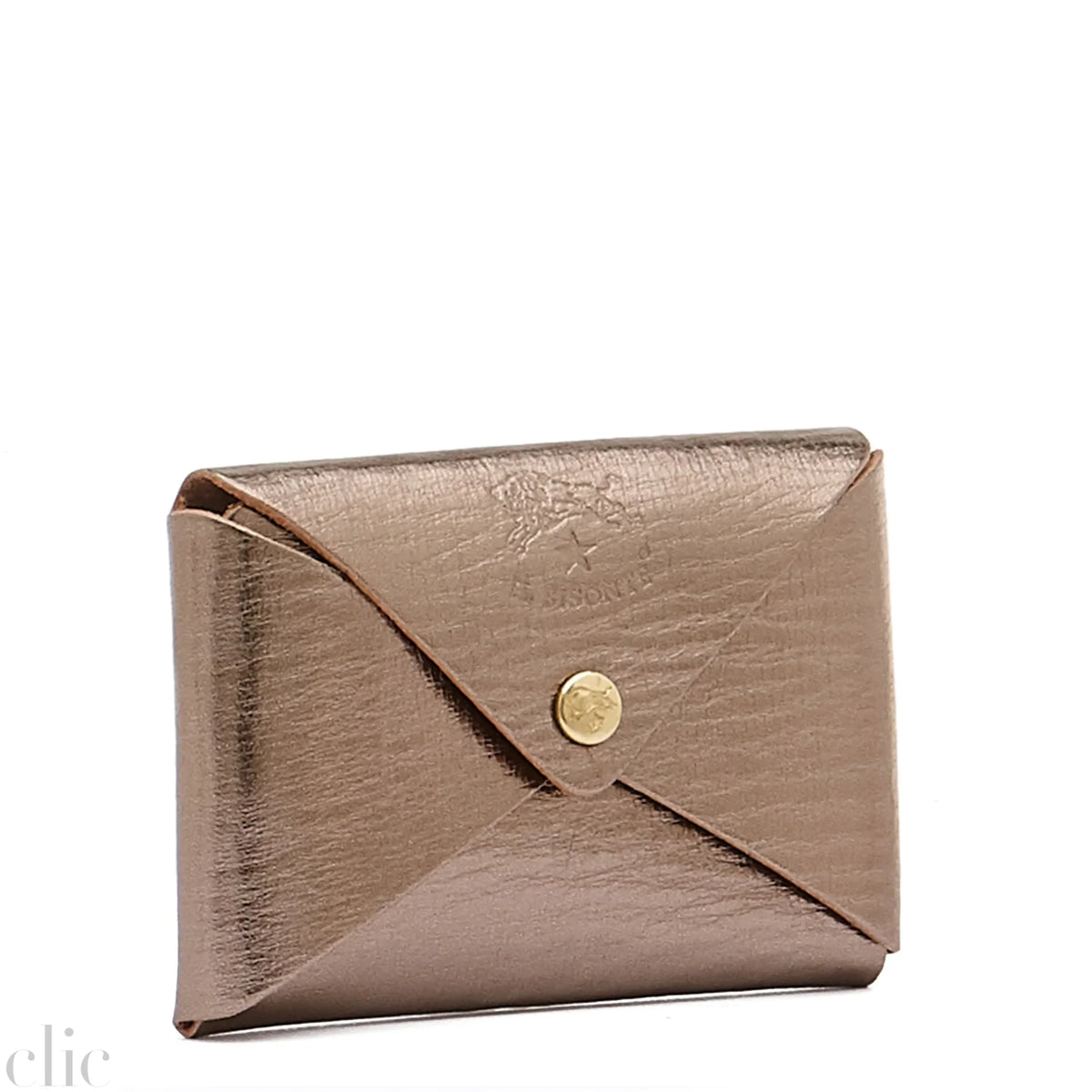 Sovana Card Case in Bronze, from Il Bisonte