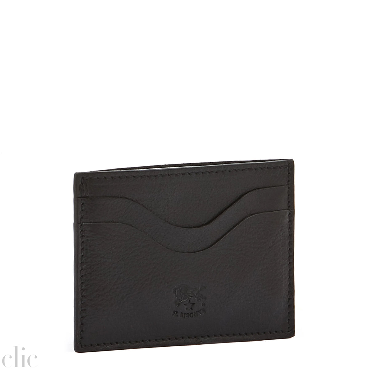 Salina Card Case in Black, from IL Bisonte
