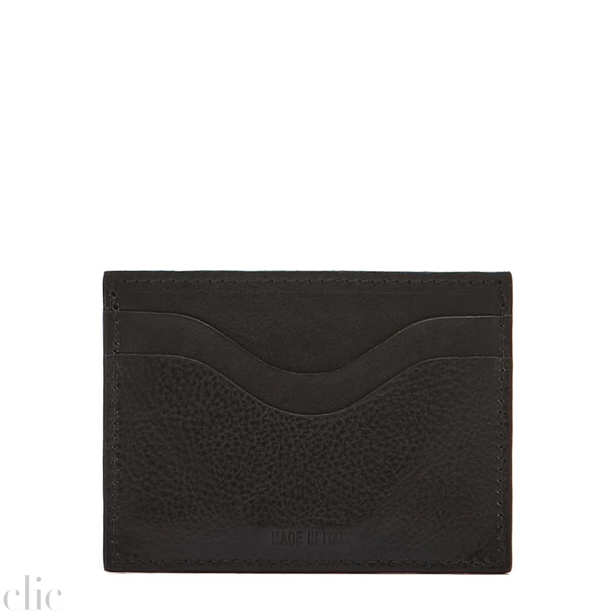 Salina Card Case in Black, from IL Bisonte