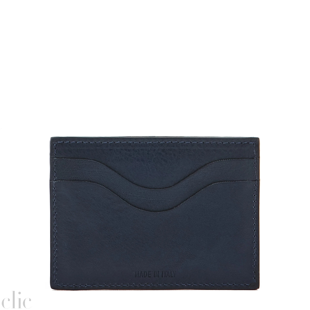 Salina Card Case in Blue, from IL Bisonte