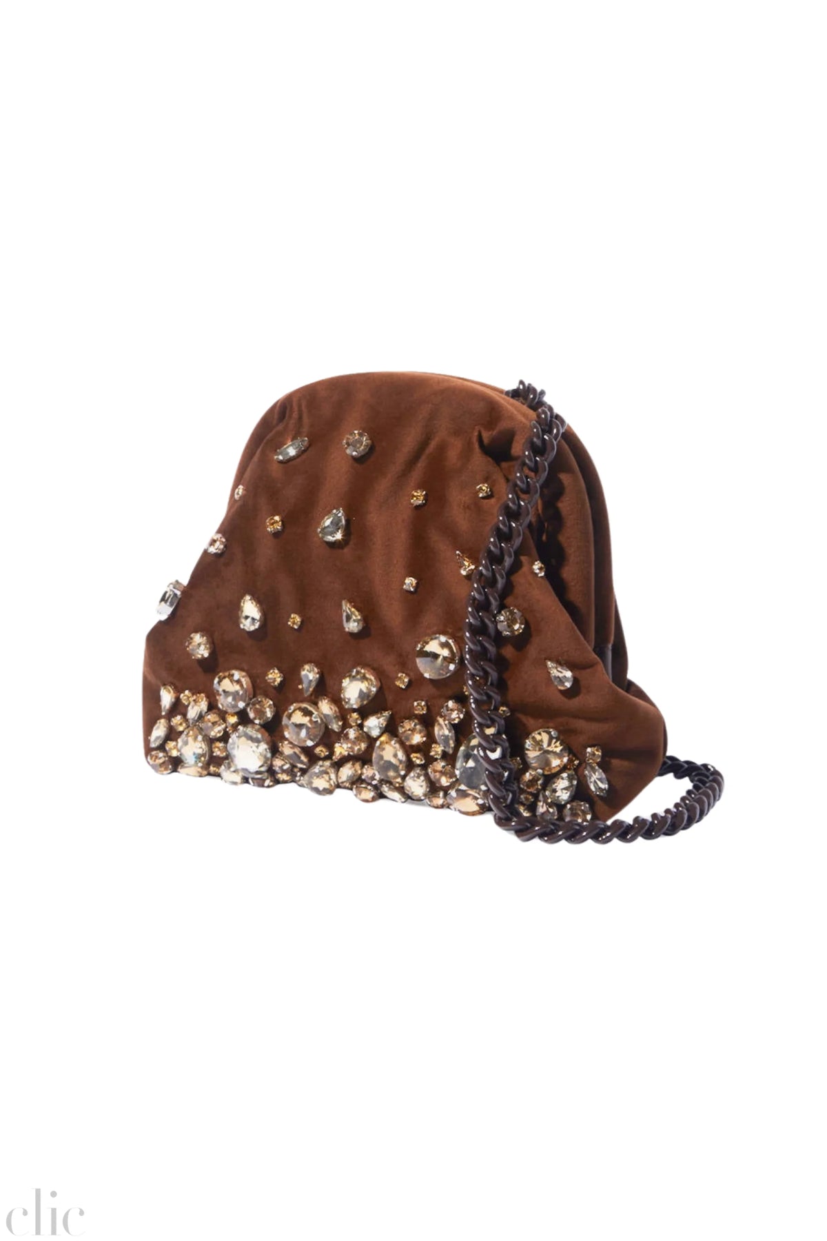 Pepita Clutch in Brown, from Maria La Rosa