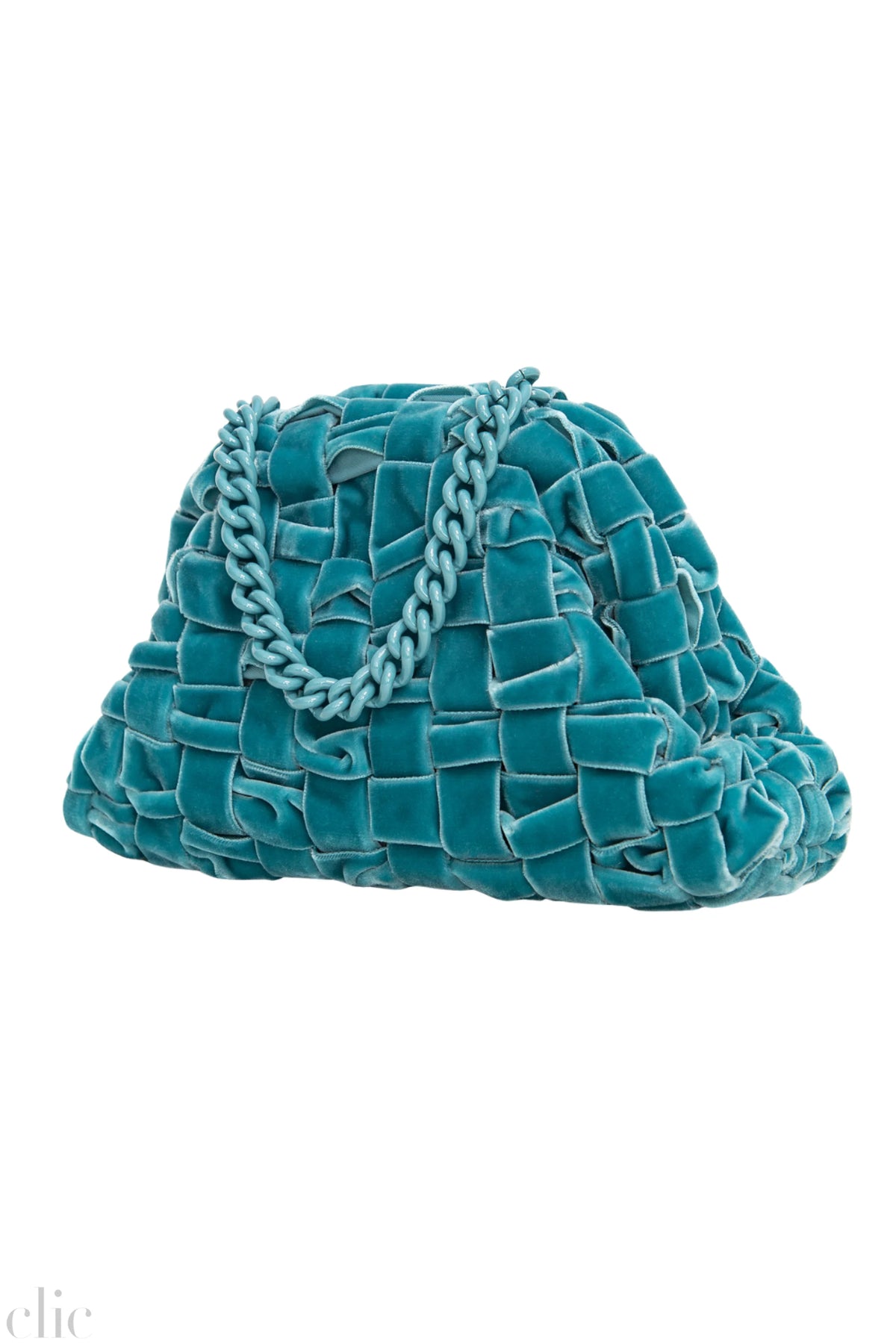 Velvet Mini Game Bag in Ceruleo, from Maria La Rosa