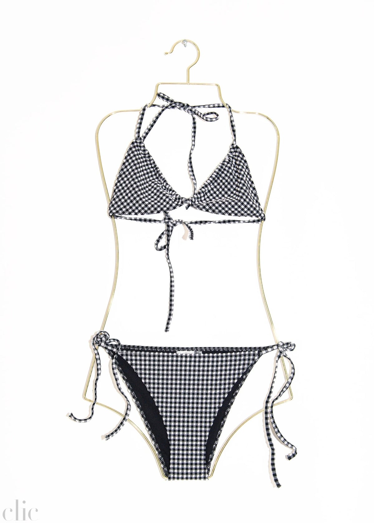 Sabrina Bikini in Black Gingham, from Hunza G