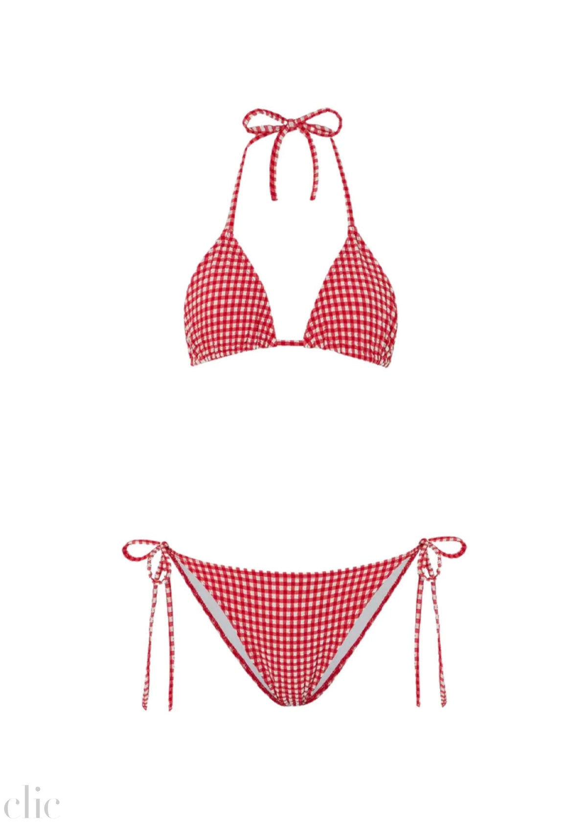 Sabrina Bikini in Gingham Red, from Hunza G