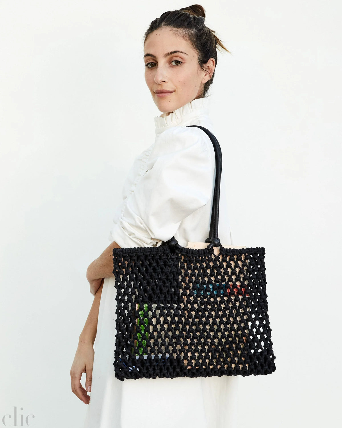 Sandy Tote Bag in Black, from Clare V